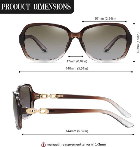 Tnnaiko Polarized Oversized Sunglasses Womens Trendy Classic Driving Sun Glasses Ladies Sunglasses, with UV400 Protective in Saudi Arabia