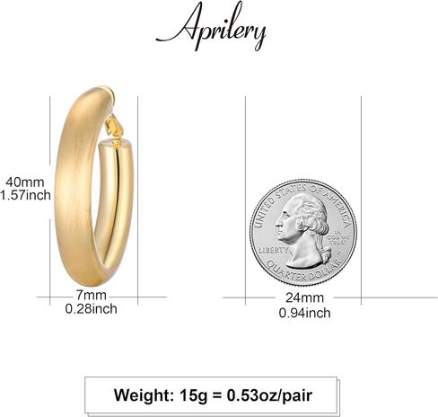 14K Gold Plated Hoop Earrings for Women, Trendy Big Chunky Gold Hoop Earrings Lightweight Hypoallergenic Jewelry for Teen Girls Gifts for Her in Kuwait