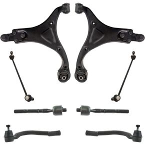 TRQ Steering & Suspension Kit Control Arms Ball Joints Sway Links Tie Rod Kit 8pc Compatible with 2011-2013 Hyundai Sonata
