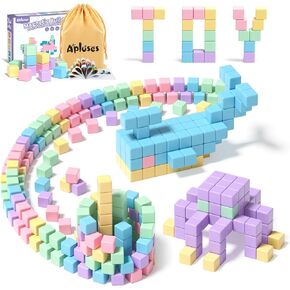 32pcs Magnetic Blocks Building Cubes for Toddlers, Classroom Must Haves Creative Learning Kids Gifts, Preschool Montessori Sensory Autism Magnet Toys for Boys and Girls Ages 3 4 5 6