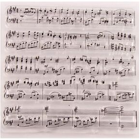 ليندا كرافت قطعة واحدة من طوابع خلفية نوتة الموسيقى الواضحة لصنع البطاقات والديكور وسجلات القصاصات بنفسك in Kuwait