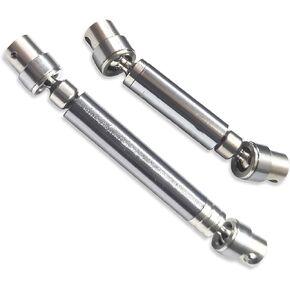 2PCS Metal Drive Shaft Compatible with FMS FCX18 LC80 1/18 RC Crawler Joint CVD Driveshaft Upgrades Parts