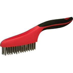 Red Devil 4160 Soft Grip Stainless Steel Wire Brush, 8"
