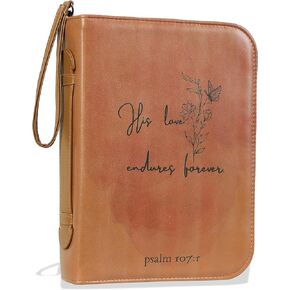 Tugaizi Bible Case for Women PU Leather Bible Cover with Wristlet Strap Large Size Floral Waterproof Bible Carrier Gift for Mother’s Day Christmas Easter Birthday