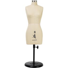 Half Scale Dress Form Pro Size 6 Detailed Mini Version of Mannequin（Not Adult Full Size Fully Pinable Dressmaker Dummy.1/2 Female Mannequin for Pattern Making(Beige, 6)