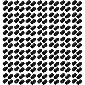 uxcell 200Pcs 8mm Inner Dia PVC Flexible Vinyl End Cap Screw Thread Protector Black