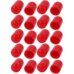 20 قطعة من Uxcell 8.5 مم غطاء طرفي من الفينيل PVC بقطر داخلي ومسمار لولبي أحمر in Kuwait