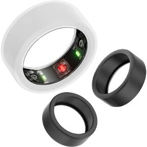 Silicone Ring Cover Compatible with Oura Ring Protector, Elastic Case for Oura Ring Gen 3 Working Out - Ring Protector for Working Out 3PCS (Black*3, S for 678910)