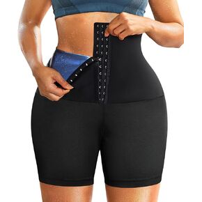 SCARBORO Sauna Sweat Shorts for Women High Waist Trainer Legging Compression Slimming Weight Workout Sauna Suit Pants Shaper