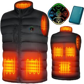 Heated Vest for Men With Battery Pack Included, Smart Controller with Lights-out Design, Electric Heated Jackets