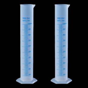 4Pack 500ml Plastic Graduated Cylinder, Plastic Measuring Cylinder Set, 2-Sided Marking Lab Cylinders, Clear Science Measuring Cylinder for Home and School Science, Laboratory Supplies