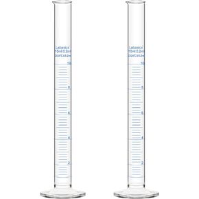 2-Pack 250 ml Borosilicate Glass Graduated Cylinder Measuring Cylinder