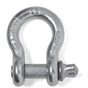 2 Pack Black - Rigging 5/8" Bow Shackles D Ring Rugged 13 Ton 28,600 Lbs Breaking Strength, WLL 3.25 Ton 7000 lbs w 3/4'' Pin Clevis Screw Heavy Duty for Auto SUV Anchor ATV UTV Recovery in Kuwait