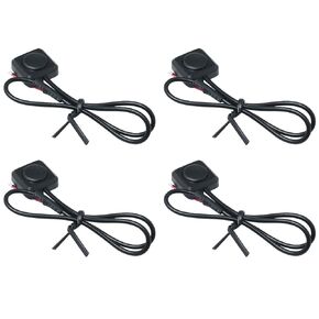 4PCS Black Momentary Switch Momentary Push Button ON Off Switch 12V 24V Surface Mount Mini Button Switch