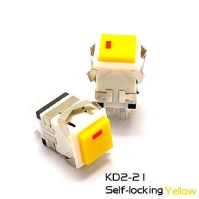 10Pcs Non Locking Push Button Switch 19x19mm KD2-22 8 Pins with Light Inside Illuminated 3A 250V Without Lock Black