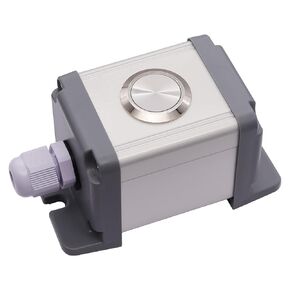 mxuteuk 22mm Momentary Push Button Switch Box Stainless Steel Metal 12V-24V DC 1 NO Flat Top Switch with Waterproof Switch Station G019