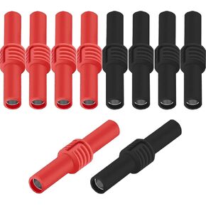 10 PCS 4mm Banana Plug Coupler Female to Female Insulated Banana Socket Jack Connector for 4mm Banana Plug Extension Adapter Multimeter Speaker in Saudi Arabia