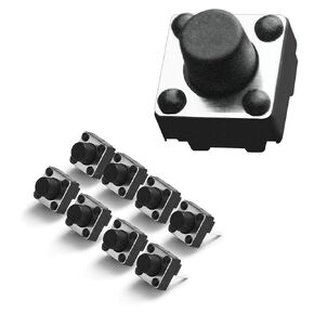 Tactile Switches, TS-DO16 Arduino Button Micro Push Button Switch SPST Momentary Tact 2 Pin 3.5 mm for Breadboard Arduino PCB Electronic Circuit Board 20PCS GuuYebe
