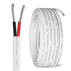 8 Gauge Marine Wire, 30ft Tinned Copper Marine Grade Wire, Duplex Marine Speaker Wire for Boat Automotive RV Outdoor