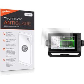 BoxWave Screen Protector Compatible with Garmin echoMAP UHD 74sv - ClearTouch Anti-Glare (2-Pack), Anti-Fingerprint Matte Film Skin for Garmin echoMAP UHD 74sv