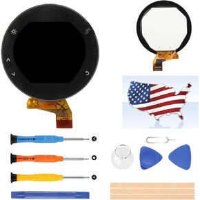 for Garmin Forerunner 235 235J 230 Watch LCD Display Touch Screen Replacement Sensor Glass Panel Lens Repair Parts Kits (Gray)