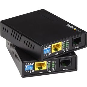 StarTech.com VDSL2 Ethernet Extender Kit Over Single Pair Wire, Up to 0.6mi (1km) Long Range Repeater, Replace for 110VDSLEXT