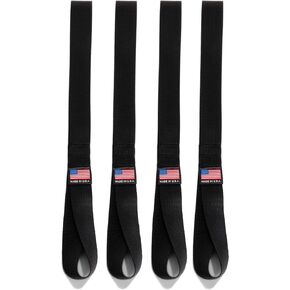2020 Powersport Series Soft Hook Tie Down Extenders - 1" Wide x 14" Long (Set of 4) - 3,100 lb Break strength/12,400 lb. Combined-Black
