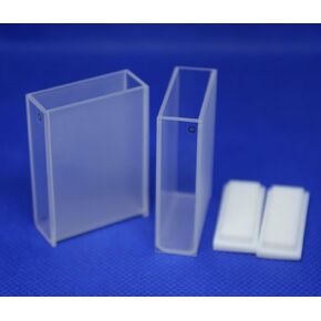 كوفيت كوارتز UV 30 مم لمقياس الطيف الضوئي (قطعتان) (طول المسار: 30 مم؛ الحجم: 10.5 مل؛ النطاق الطيفي: 190-2500 نانومتر)