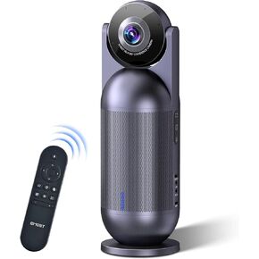 EMEET Meeting Capsule (Gen 2), 360° 4K Capture, 1080p AI Video Conference Camera, AI Voice/Face/Figure Tracking, 8 Noise-Cancelling Mics, 10W Hi-Fi Speaker, Plug & Play, for up to 10 People