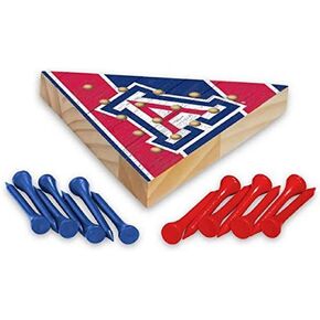 Rico Industries NCAA Peg Pyramid Game 4.5" x 4" Wooden Travel Sized Pyramid Game - Toy Peg Games - Triangle - Family Fun in Saudi Arabia