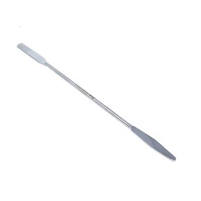 Lab Micro Double Ended Spatula Round/Tapered Arrow End (Flat Ends 50mm x 9mm), 9" Length, Stainless Steel