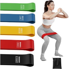 Resistance Bands, Mini Loop Resistance Bands Exercise Workout Bands for Women Elastic Bands for Whole Body Fitness Booty Leg Stretching Physical Therapy Strength Training