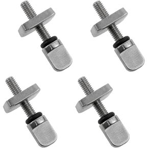 Surfboard Fin Screw 304 Stainless Steel Fin Screw and Plate for FCS Long Board Futures Surfboard Fin Box 4PCS