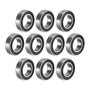 uxcell 6801-2RS Deep Groove Ball Bearing Double Sealed 1180801, 12mm x 21mm x 5mm Carbon Steel Bearings (Pack of 10)