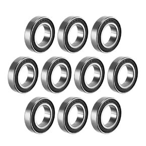 uxcell 6801-2RS Deep Groove Ball Bearing Double Sealed 1180801, 12mm x 21mm x 5mm Carbon Steel Bearings (Pack of 10)