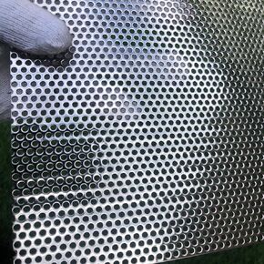 Perforated Metal Sheets-Expanded & Perforated Sheets-Perforated Stainless Steel Sheet-20GA 0.12 Inch Hole （About 3mm）7.8 Inch X3.9 Inch-Metal Mesh Sheet for Ventilation and Fume Filtration