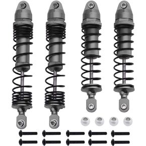 HobbyPark All Metal Aluminum Shocks for 1/10 Traxxas Slash Rustler Stampede 2WD 4x4 Hoss Bandit VXL Upgrades Shock Absorber Damper Set, Replacement of 5862 3760 3762 (Blue)