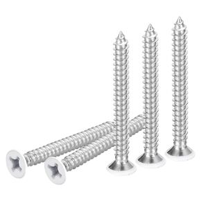 50Pcs #10x3" Flat Head Wood Screws, 304 Stainless Steel Black Phillips Self Tapping Screws - Good for Woodworking, Furniture - Black