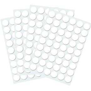 Self-Adhesive Screw Hole Stickers, 384pcs-0.59inch/15mm Self-Adhesive Screw Covers Caps Dust Proof Sticker for Wood Screw-White (384pcs-0.59inch/15mm)