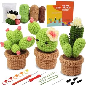 Crochet Kit for Beginners,Beginner Crochet Kit for Adults & Kids,Complete Beginner Crochet Set with Step-by-Step Video Tutorials,3 PCS Animals (Penguin+Frog+Owl)