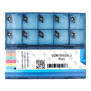 CNC Carbide Inserts DCMT070204/ DCMT21.51 for Metal Cutting Steel, DCMT Metal Lathe Tool for Steel, 10 Pcs