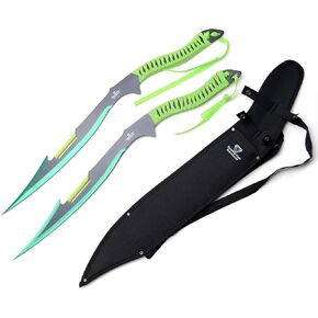 Snake Eye Tactical Dual Twin Ninja Sword with Dual Shoulder Sheath Each Blade