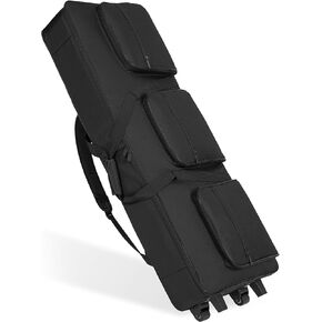 AKOZLIN 61 Keys Electric Piano Keyboard Gig Bag with Wheels and Adjustable Straps for 61 Note Keyboard and Accessaries