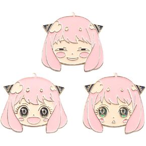 Anime Anya Forger Pins - loid S Family Cosplay Enamel Brooch - هدية زي حقيبة الظهر للأطفال الأولاد والبنات المراهقين المشجعين للأطفال الأولاد والبنات المراهقين المشجعين