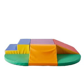 Amazon Basics Kids Soft Play Corner Climber, 4-Piece, Red, Green, Blue, Yellow