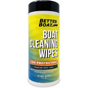 Boat Cleaner Wipes with UV Protection Boat Vinyl Cleaner and Protectant Car Leather Marine Boat Seat Cleaner Dashboard & Console Boat Cleaning Supplies Interior and Exterior Clean & Wash Products