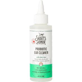 SKOUT'S HONOR: Probiotic Ear Cleaner for Cats - Non-Medicated and Alcohol-Free - 4 Fl. Oz