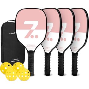 مجموعة مخللات مخللة مكونة من 4 قطع مع كرات داخلية وحقيبة حمل | تحكم دقيق، قبضة مريحة للغاية ونقاط حلوة كبيرة الحجم | هدايا مضارب المخلل للبالغين والمبتدئين in Kuwait