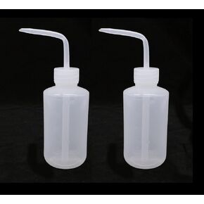 Plastic Wash Bottle 2 PCS LDPE Squeeze Bottles Economical Plastic Squeeze Bottle, for Chemistry,Medical, Tattoo,science lab & Gardening Various industries(500ML)