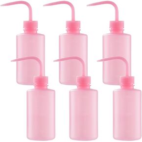 6 قطع من زجاجات الغسيل سعة 250 مل/8 أونصة، زجاجات بلاستيكية ذات مقياس وفوهة ضيقة منحنية، زجاجات ضغط آمنة مانعة للتسرب للري وغسل الرموش ومستلزمات المختبرات in Kuwait